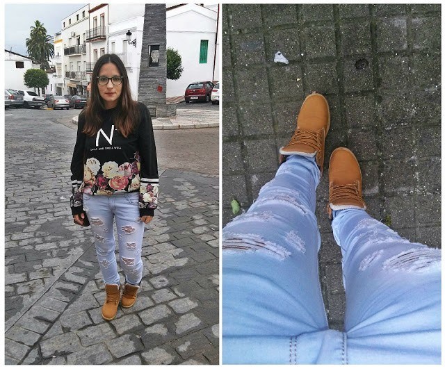 Look with sweatshirt Yoyomelody Look with Yoyomelody sweatshirt